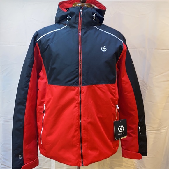 Dare2b Other - Dare 2B Men’s Red Black Blue Hooded Ski Snowboard Jacket Full Zip Outdoor Coat